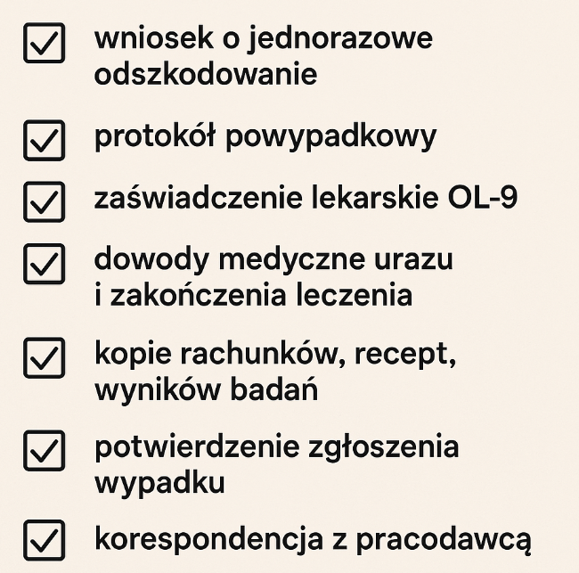 Ubieganie się o odszkodowanie - wypadek przy pracy