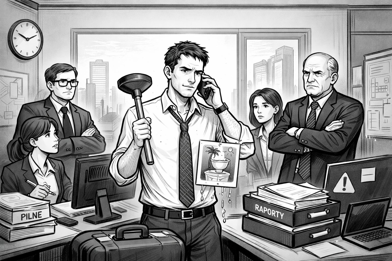 urlop na żądanie, którego pracownik portrzebuje przez awarię